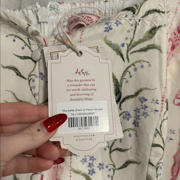 NWT Ivy City Co Maybelle In Floral Stripes Dress - Picture 3 of 6